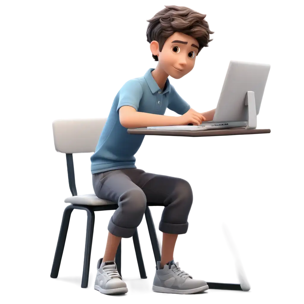 3D-Animated-Boy-Studying-with-Computer-PNG-HighQuality-Educational-Visuals