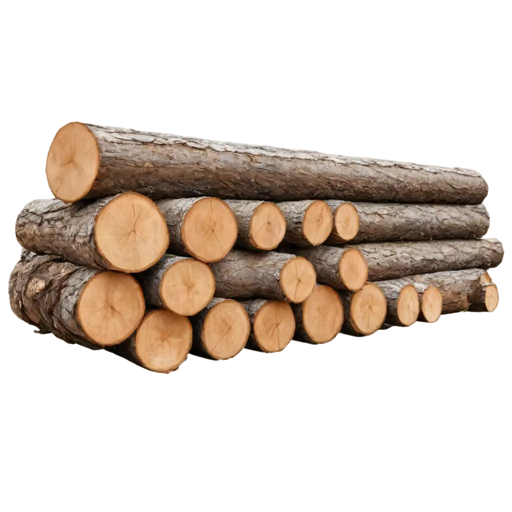 Realistic-PNG-Image-of-Freshly-Cut-Tree-Logs-Stacked-Neatly-with-Natural-Wood-Grain-Patterns