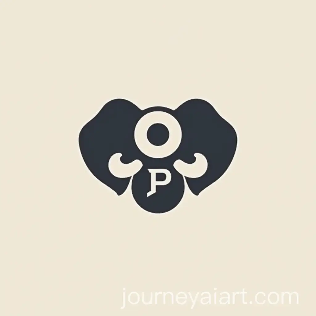 Minimal-Elephant-Logo-with-O-and-P-Letters