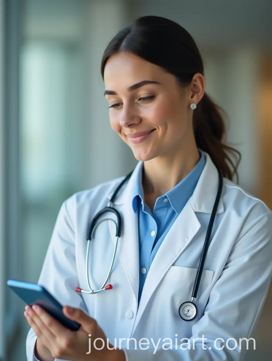 AI-Art-Prompt-ExpansionMedical-Student-Studying-for-Boards-Using-Educational-App-in-Clinic