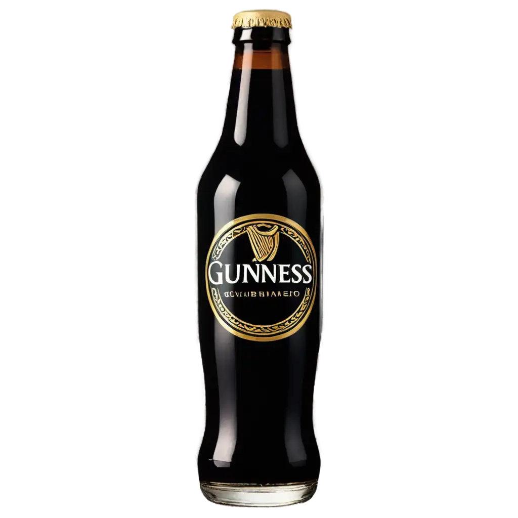 HighQuality-PNG-Image-of-Black-Guinness-Beer-620ml-Bottle-for-Digital-Projects