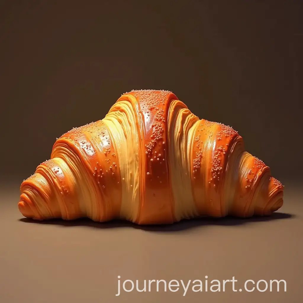 Giant-Croissant-Displayed-in-Front-of-a-Stunning-Background