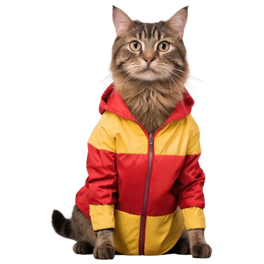 Cat-Wearing-Yellow-and-Red-Jacket-PNG-Image-Adorable-Feline-Fashion-Statement