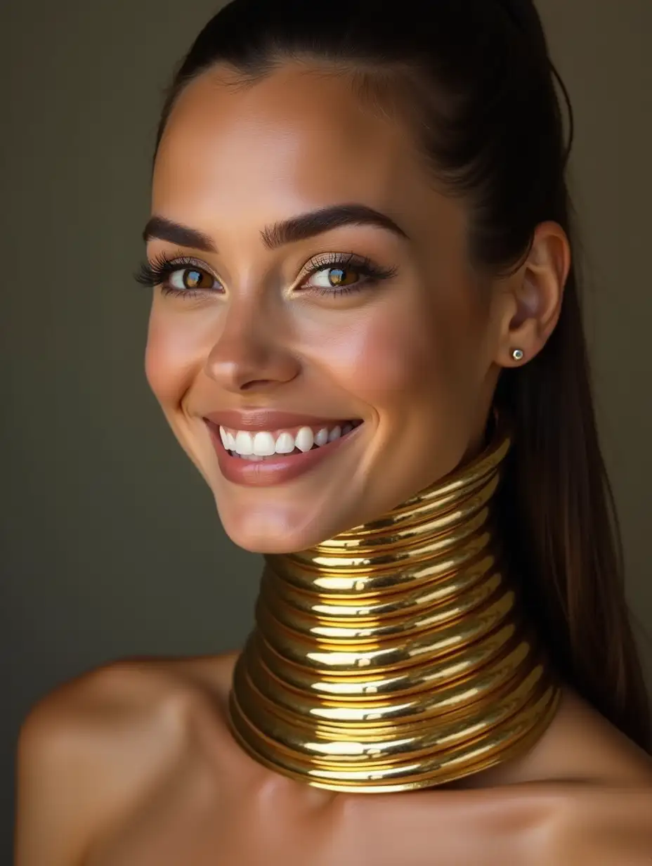 Woman-with-Golden-Neck-Rings-and-GiraffeLike-Stretched-Neck