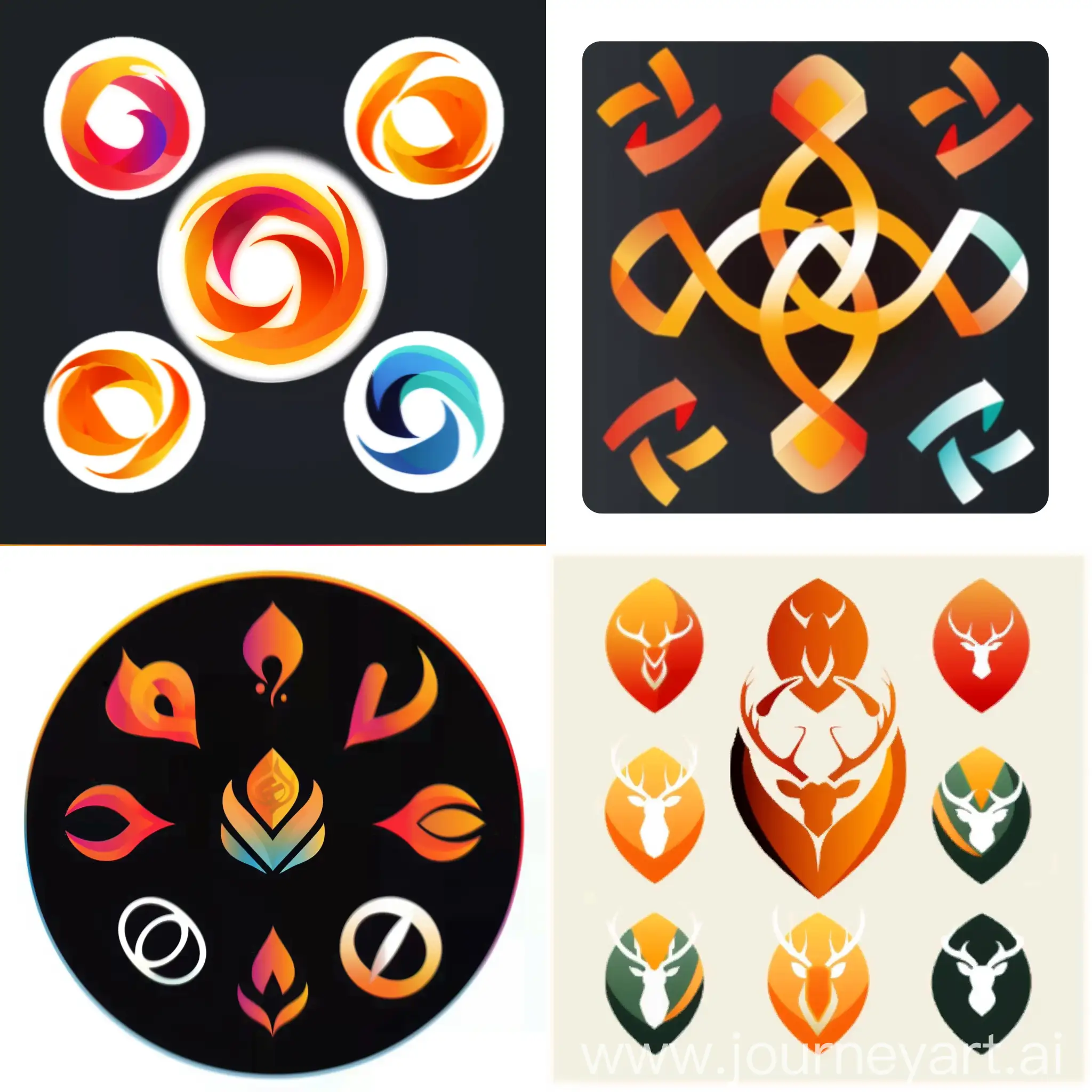 Variants-of-Logo-Design-in-Harmonious-Color-Scheme