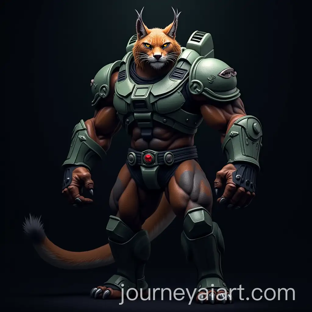 Muscular-Lynx-in-Full-Armor-from-World-of-Warcraft-in-Halo-Style