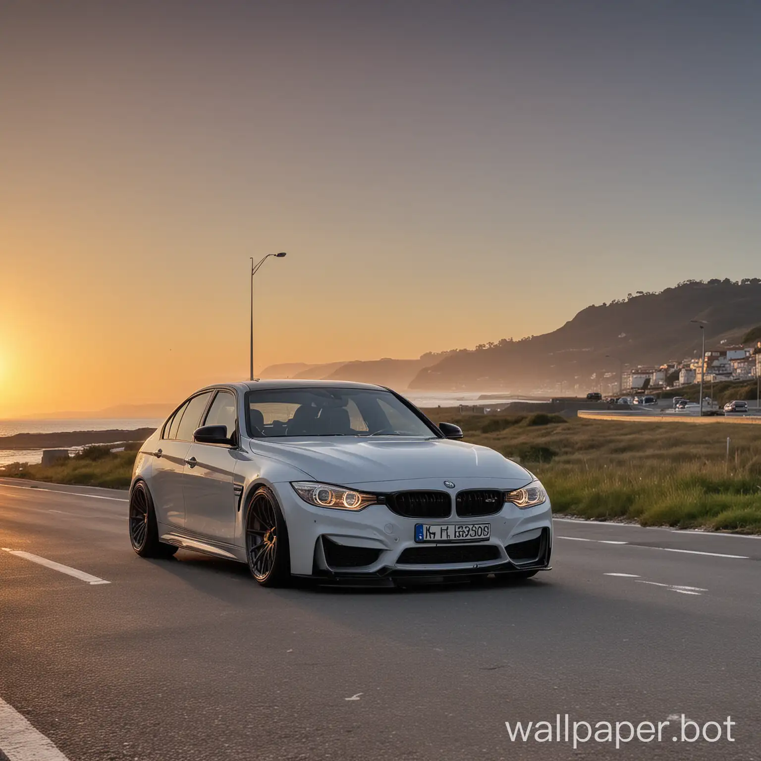 m3 f30, bbs chr2 20 zoll, sunset view, coastal road