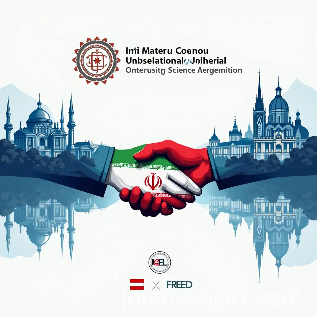 Diplomatic-Collaboration-Between-Iran-and-Austria-Tehran-and-Vienna-Skyline-Poster