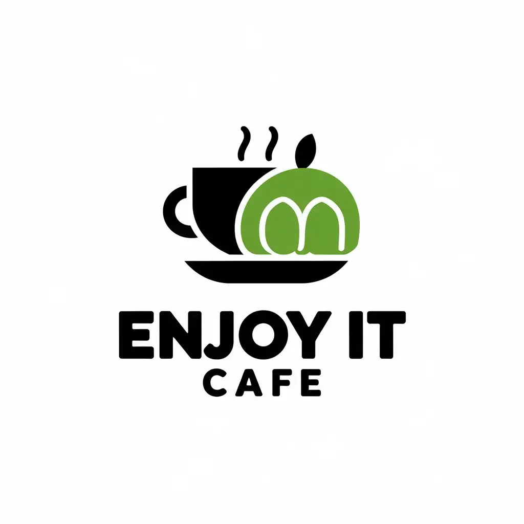 LOGO Design for Enjoy It Cafe Coffee and Food Theme for Restaurant Industry with Clear Background