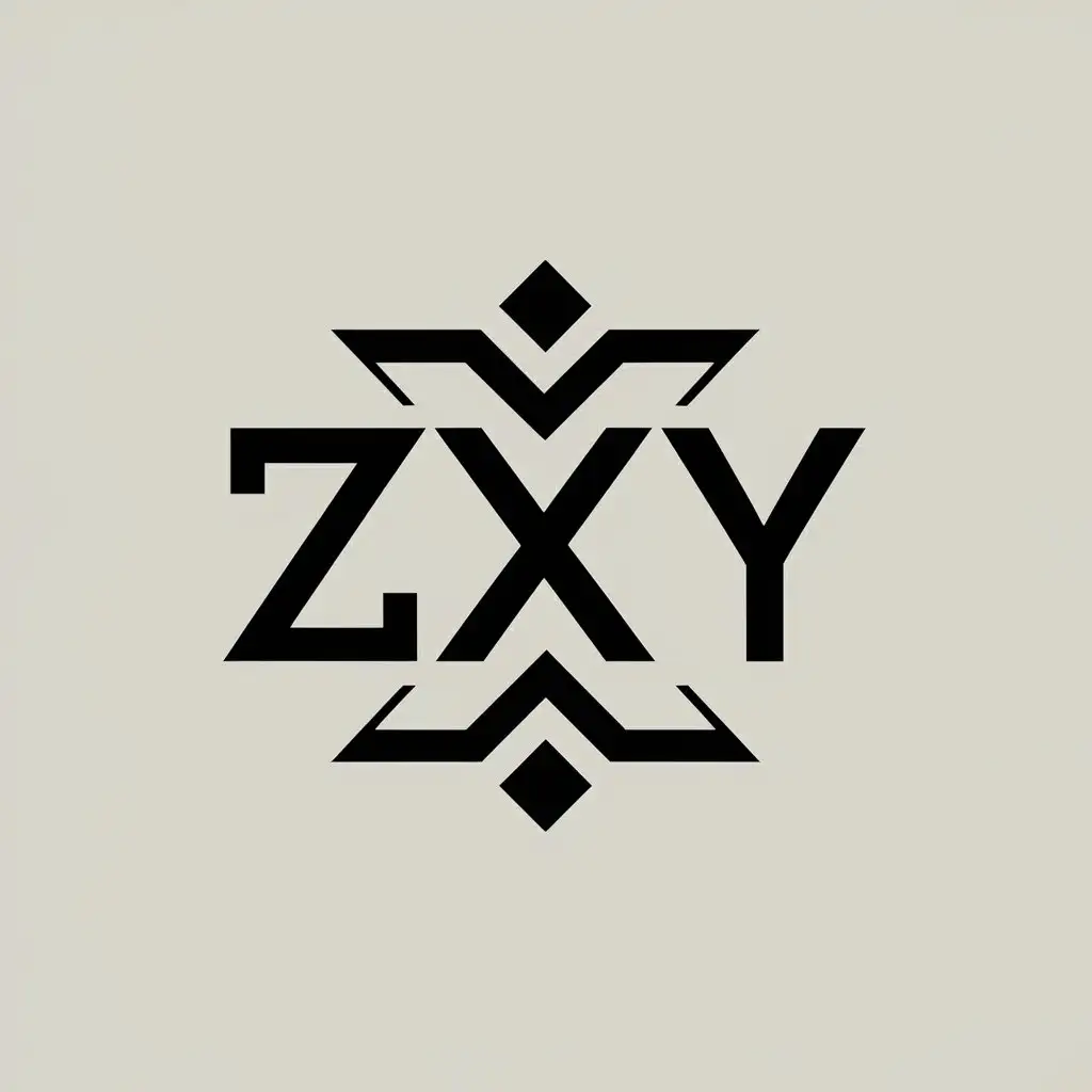 a vector logo design,with the text "zxy", main symbol:minimalistic,Moderate,clear background