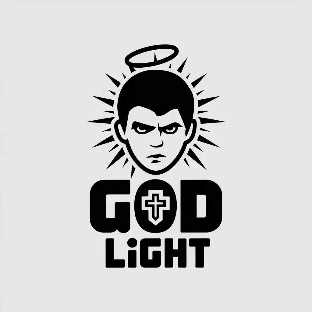 LOGO Design for God Light Bold Bad Boy Symbol with Clear Background