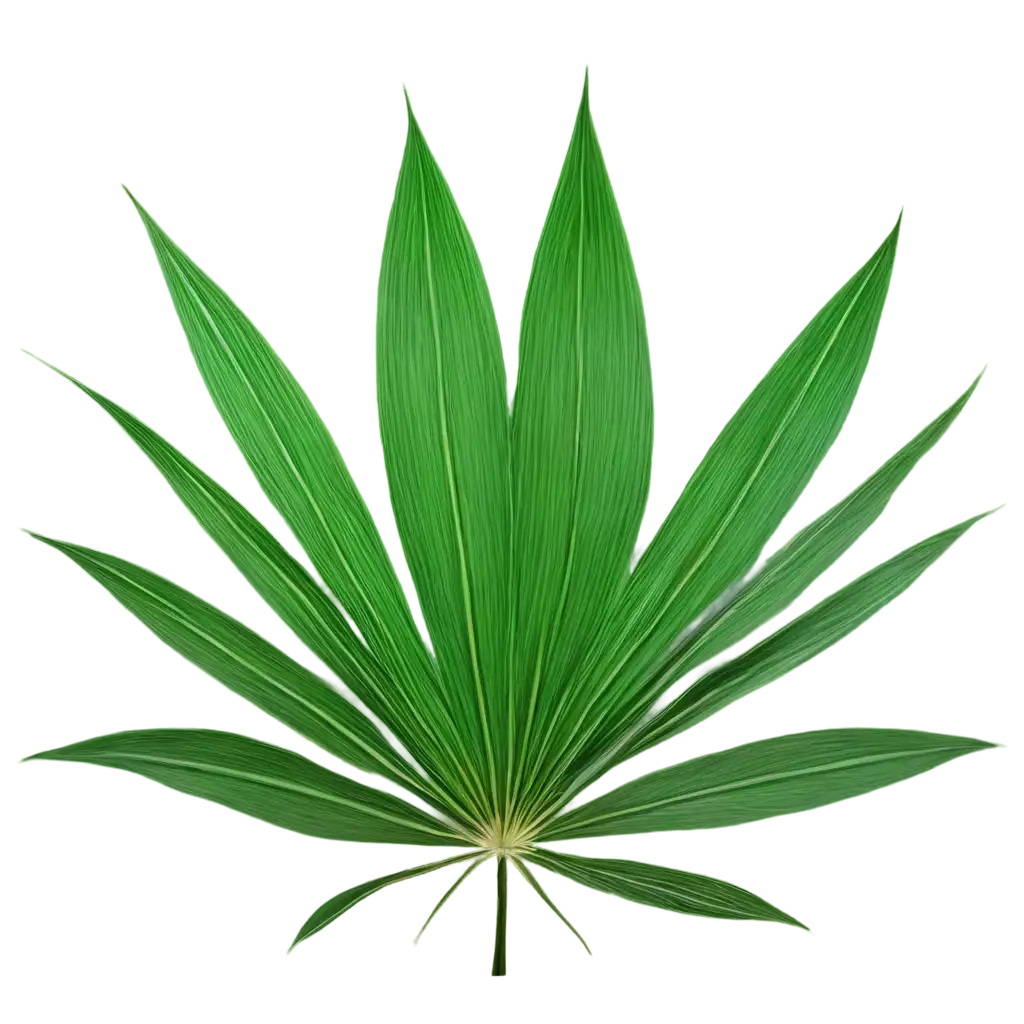 HighResolution-PNG-Image-of-Vibrant-Tropical-Palm-Leaf-with-Detailed-Botanical-Illustration