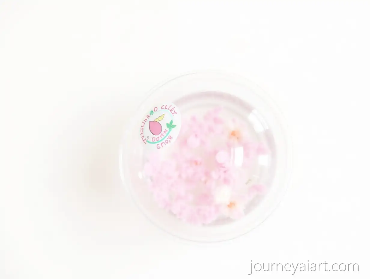 Pink-Floral-Bubble-Tube-with-Cinderella-Sticker-on-White-Background