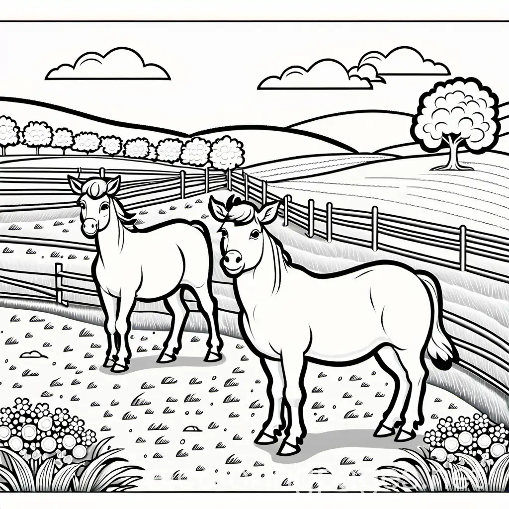 Simple-Farm-Animals-Coloring-Page-for-Kids