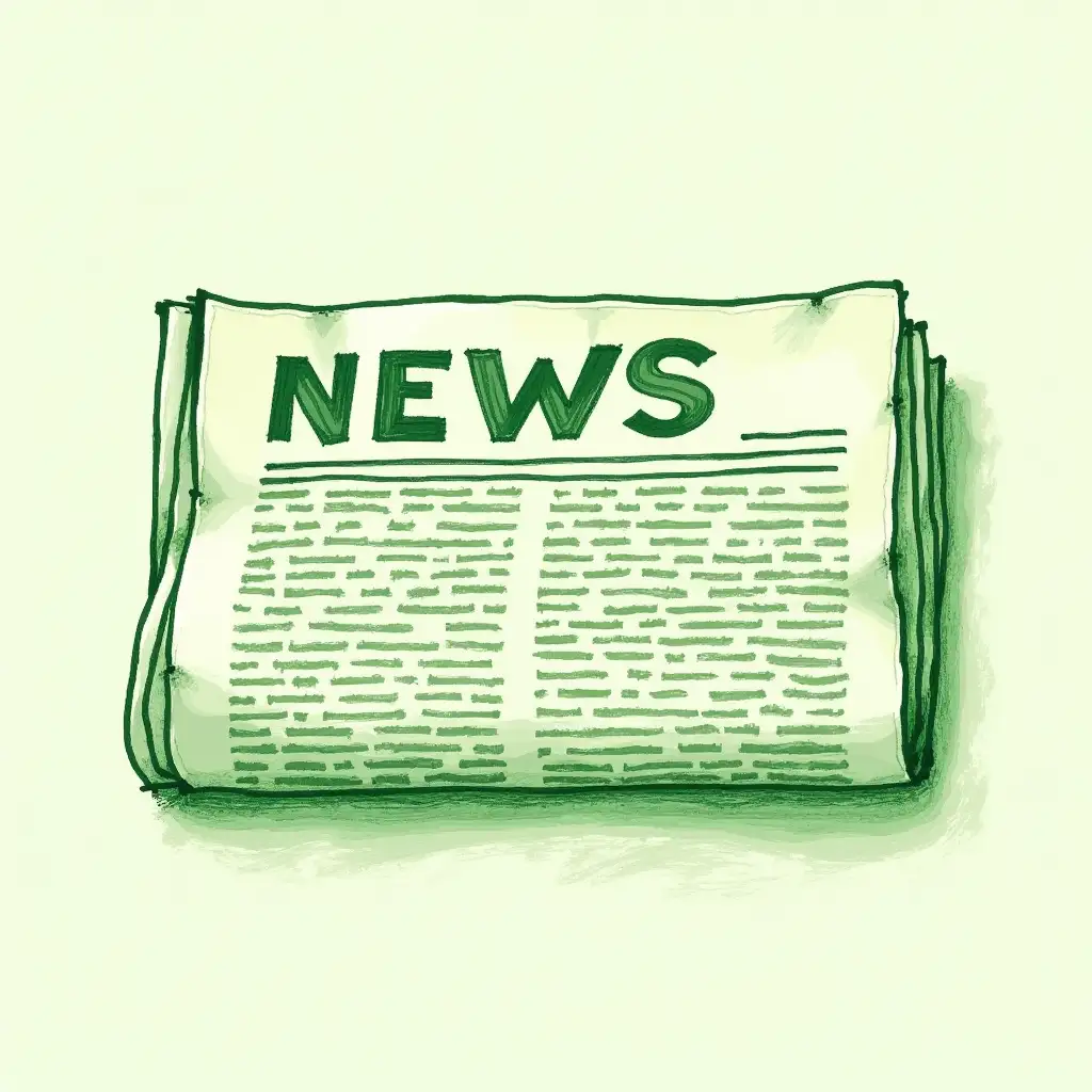 Folded-Newspaper-with-Intaglio-Printing-Headlines-in-Green-Ink