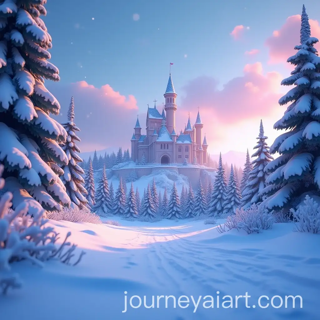 Twilight-SnowCovered-Kingdom-with-Royal-Castle