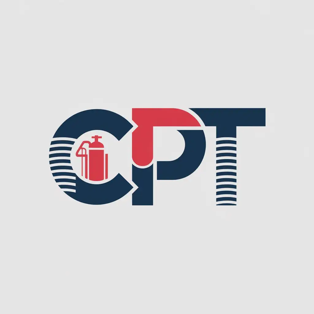 LOGO Design for CPT Red White and Blue Pump and Tank Coastal Modern Theme