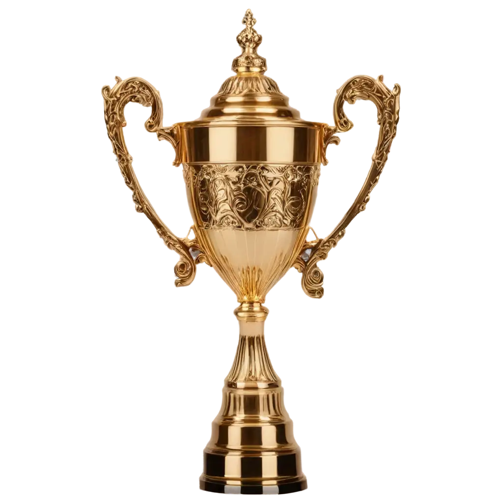 a golden trophy, ornate ornament