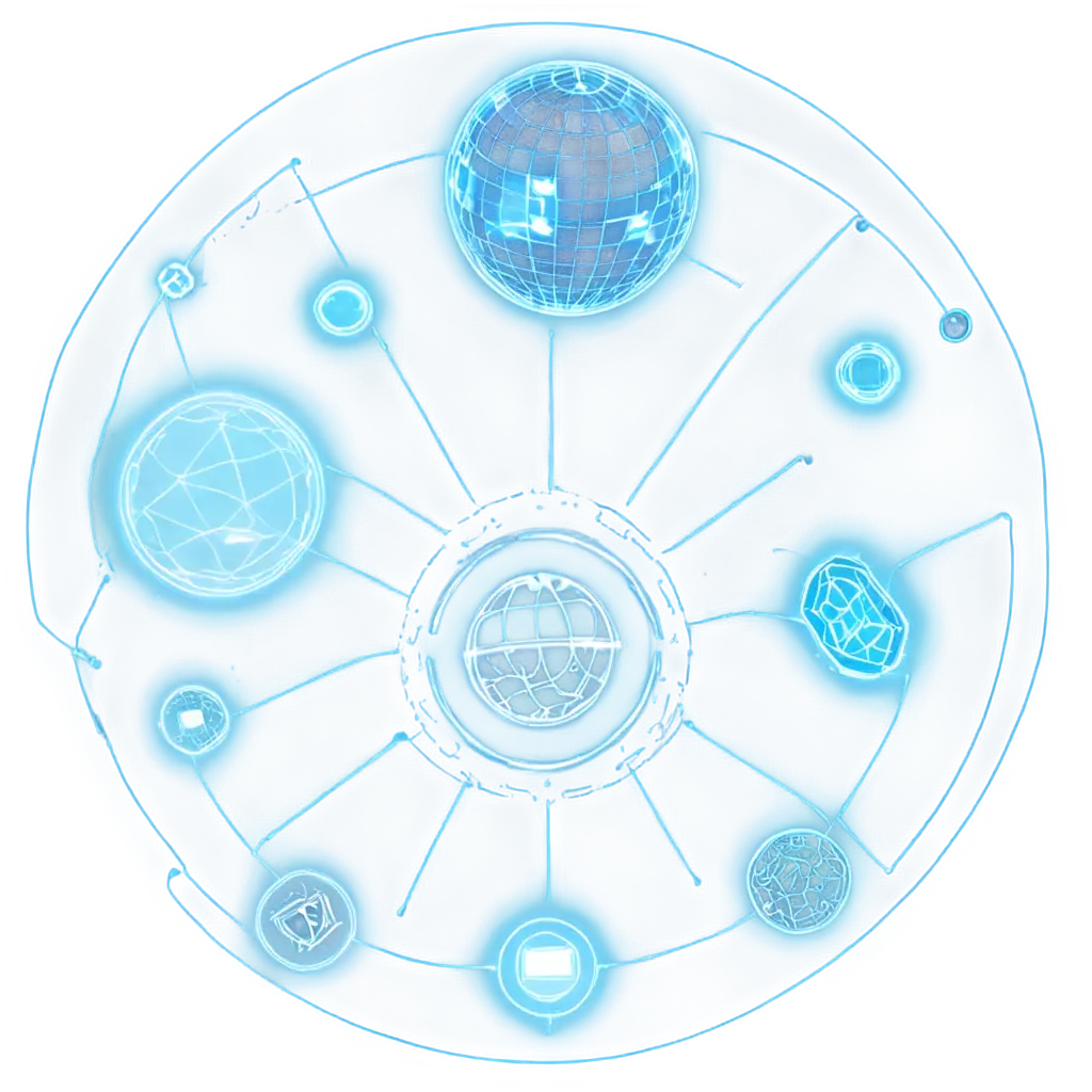 Futuristic-HPNG-Image-Optimizationolographic-Interface-PNG-with-Neon-Blue-Charts-Maps-and-Floating-Icons
