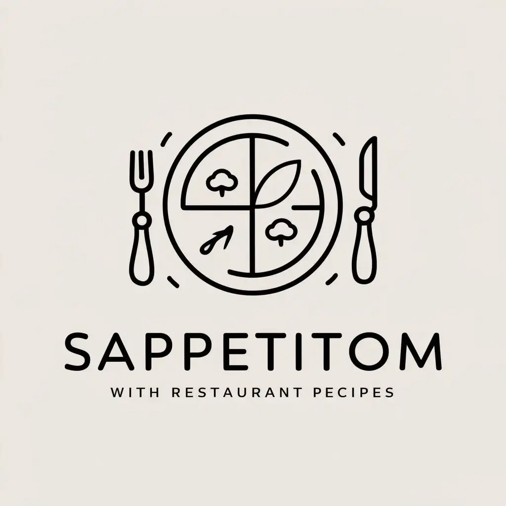 LOGO Design For Sappetitom Minimalistic Food Recipes Cook Online Recipes