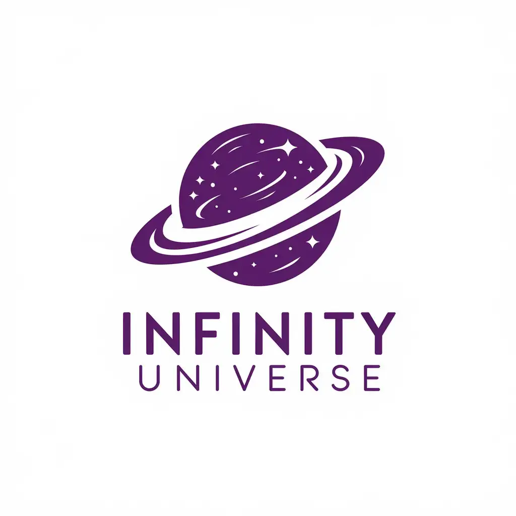 LOGO Design For InfinityUniverse Purple Universe Symbol for Entertainment Industry