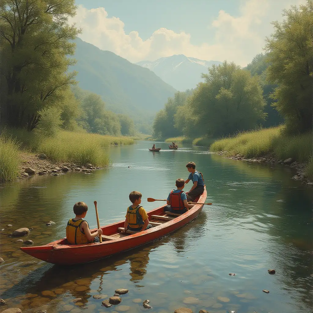my childhood on the banks of the river rafts