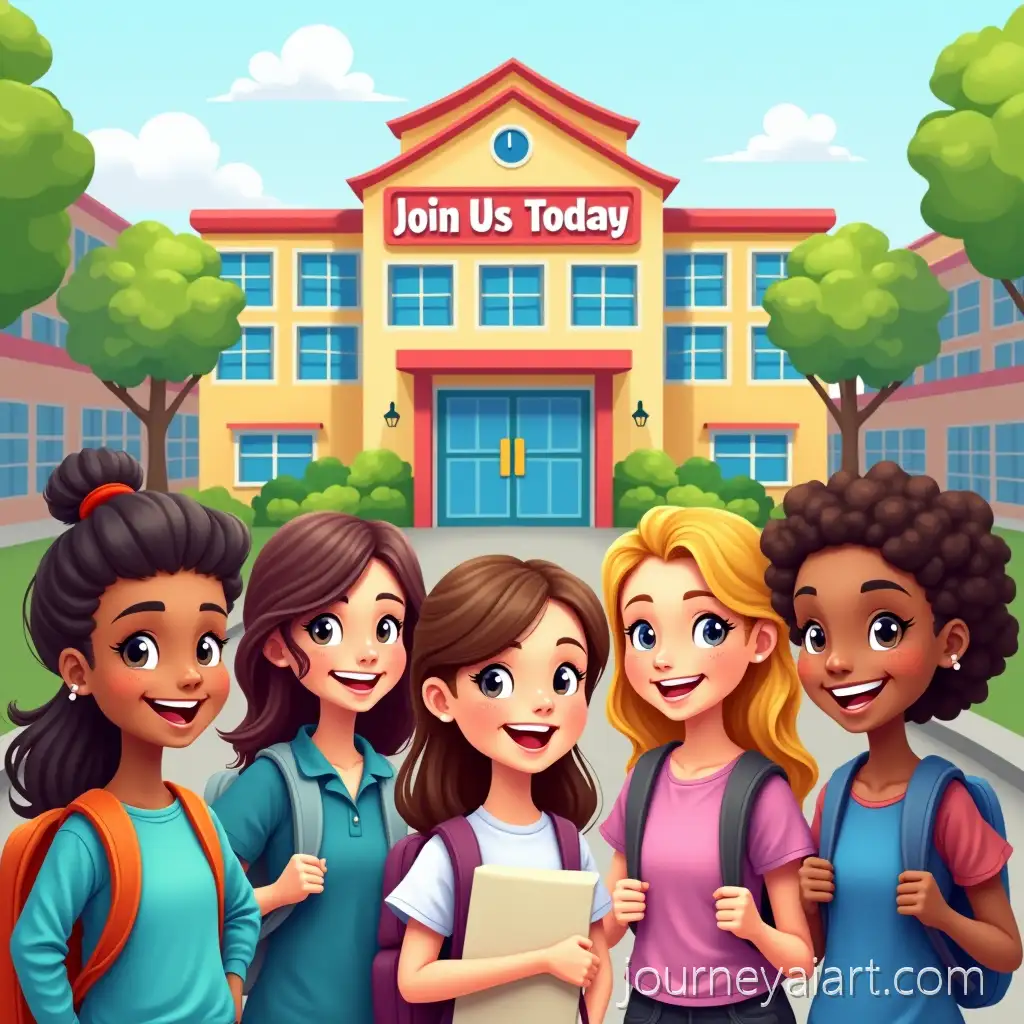 Diverse-Students-Engaged-inAI-Image-Prompt-Expansion-Learning-Activities-with-School-Building-and-Admissions-Announcement