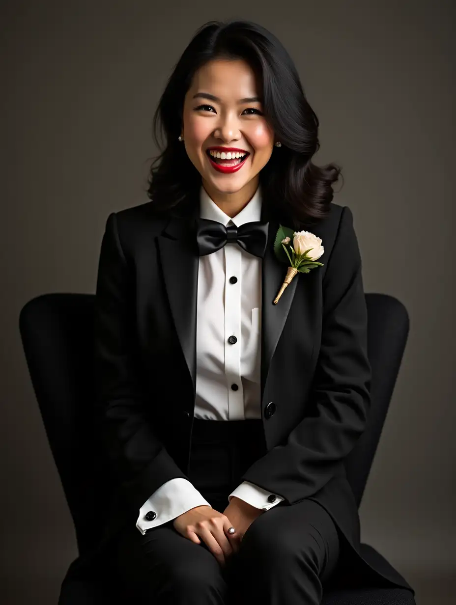 Joyful-Vietnamese-Woman-in-Tuxedo-Smiling-Portrait