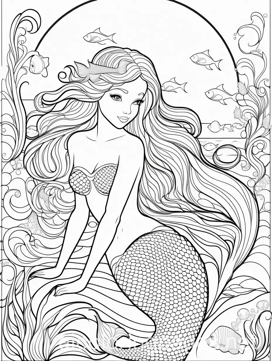 Simple-Mermaid-Coloring-Page-for-Children