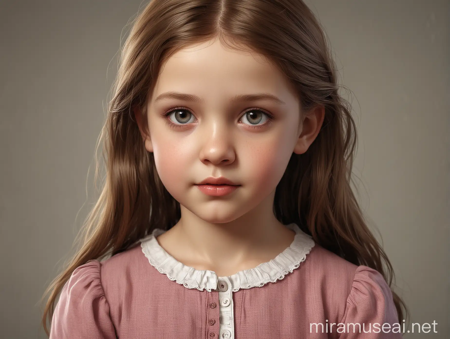 Innocent 9YearOld Girl Portrait