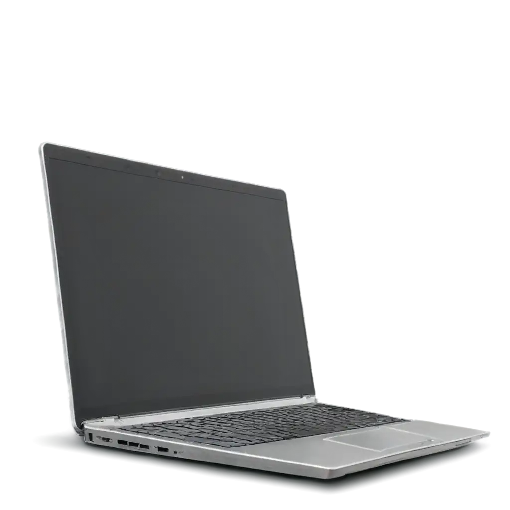 Opened-Silver-Laptop-PNG-for-Clean-HighQuality-Visuals