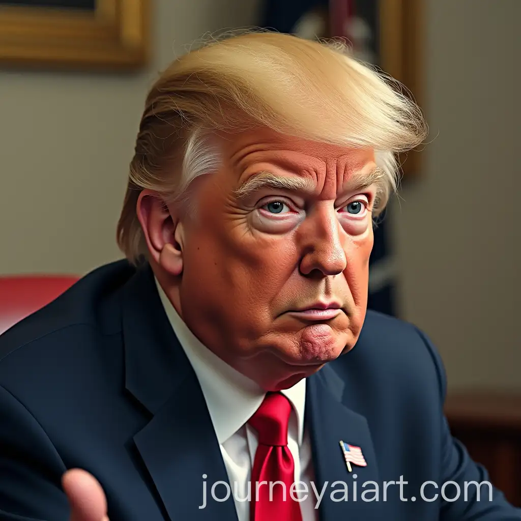 Illustration-of-Donald-Trump-with-Sinister-Expression-in-a-Square-Format