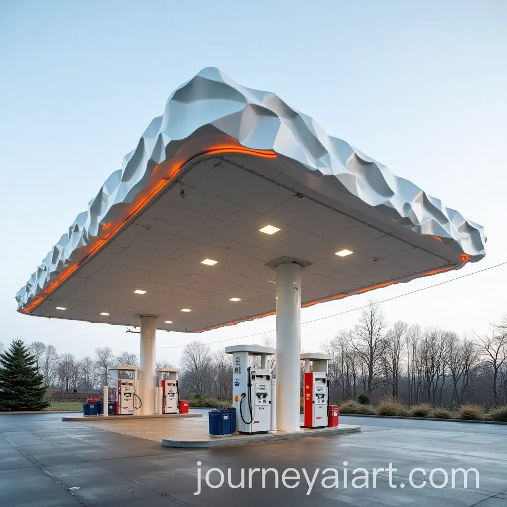Gas-Station-Canopy-with-ThreeDimensional-Structural-Overlays