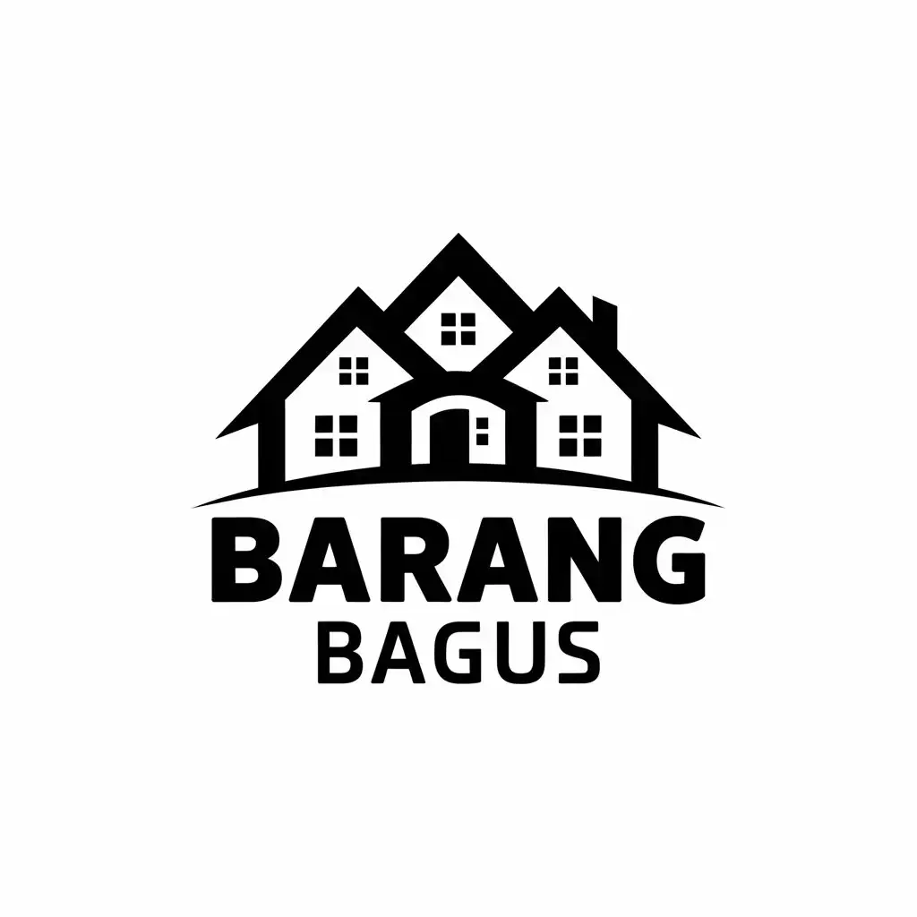 LOGO Design For Barang Bagus Modern House Symbol for Home Family Industry