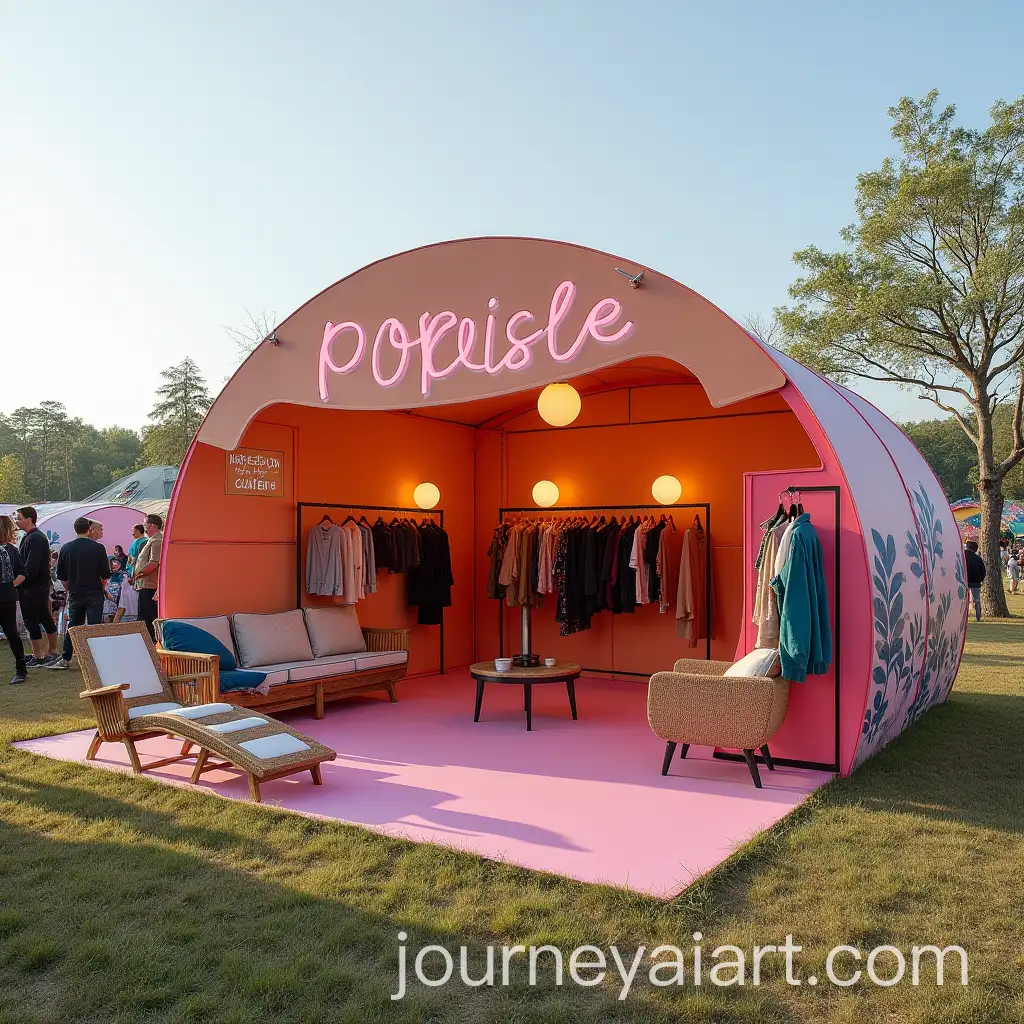 Glastonbury-Festival-PopUp-for-Zadig-Voltaire-with-Chill-Out-Area-Clothing-and-Customization-Stands