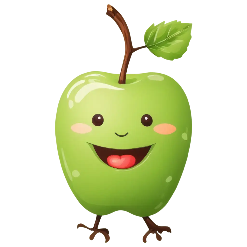 Cartoon-Happy-Apple-PNG-HighQuality-Image-for-Versatile-Applications