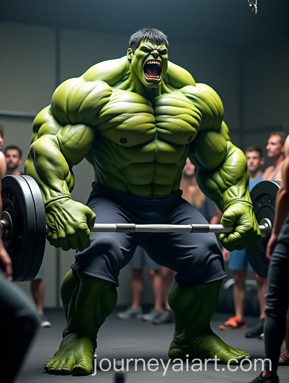 The-Hulk-Lifting-Enormous-Barbell-in-Gym-with-Amazed-Onlookers