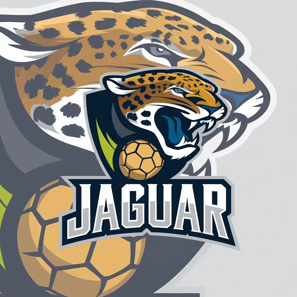 a vector logo design,with the text "JAGUAR", main symbol:Jaguar,complex,be used in Football club industry,clear background