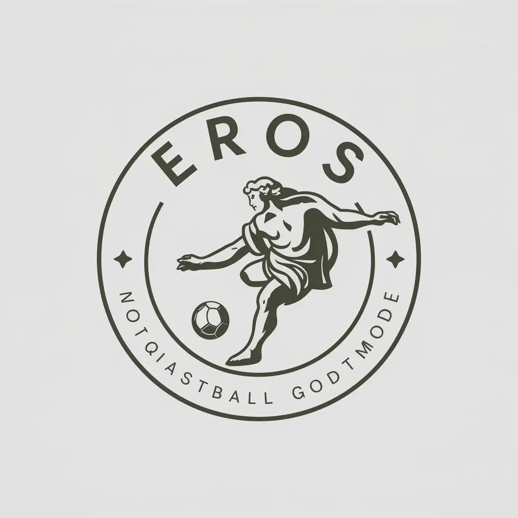 LOGO-Design-for-Eros-Football-Club-Logo-with-God-Quasimodo-Kicking-Football