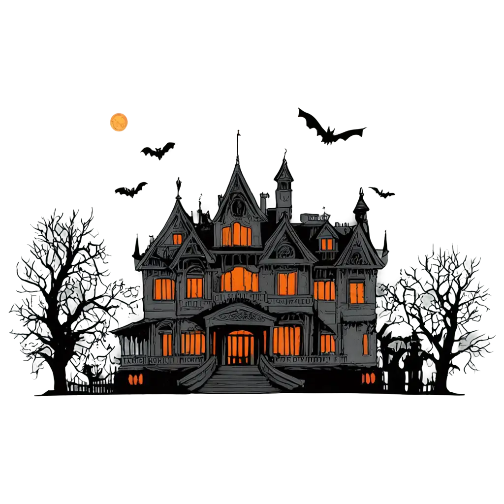 Creepy-Haunted-Mansion-PNG-Image-with-Giant-Moon-Bats-and-Creepy-Trees