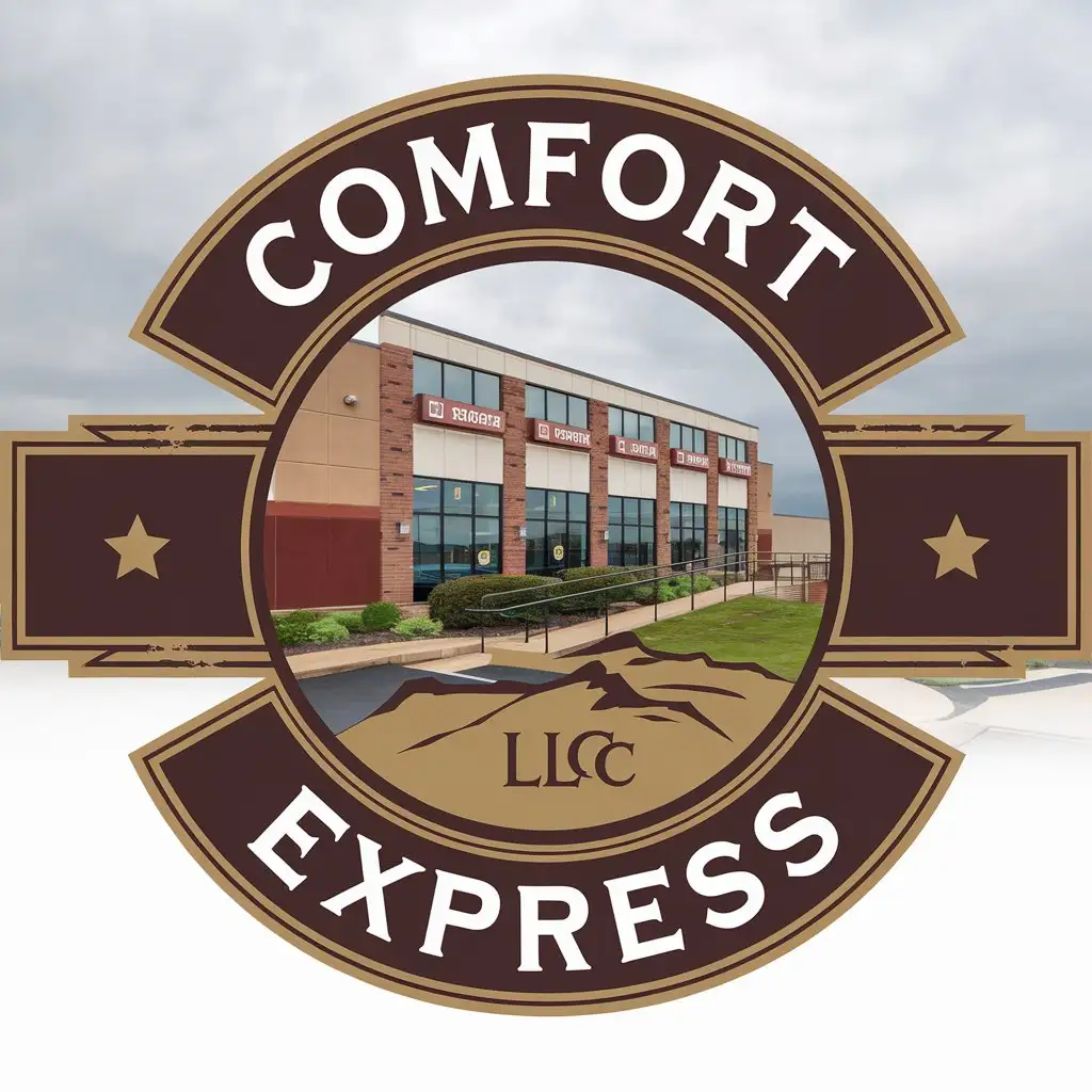 LOGO Design for Comfort Express LLC Modern and Clean with Soft Blue and White Colors Symbolizing Comfort and Reliability