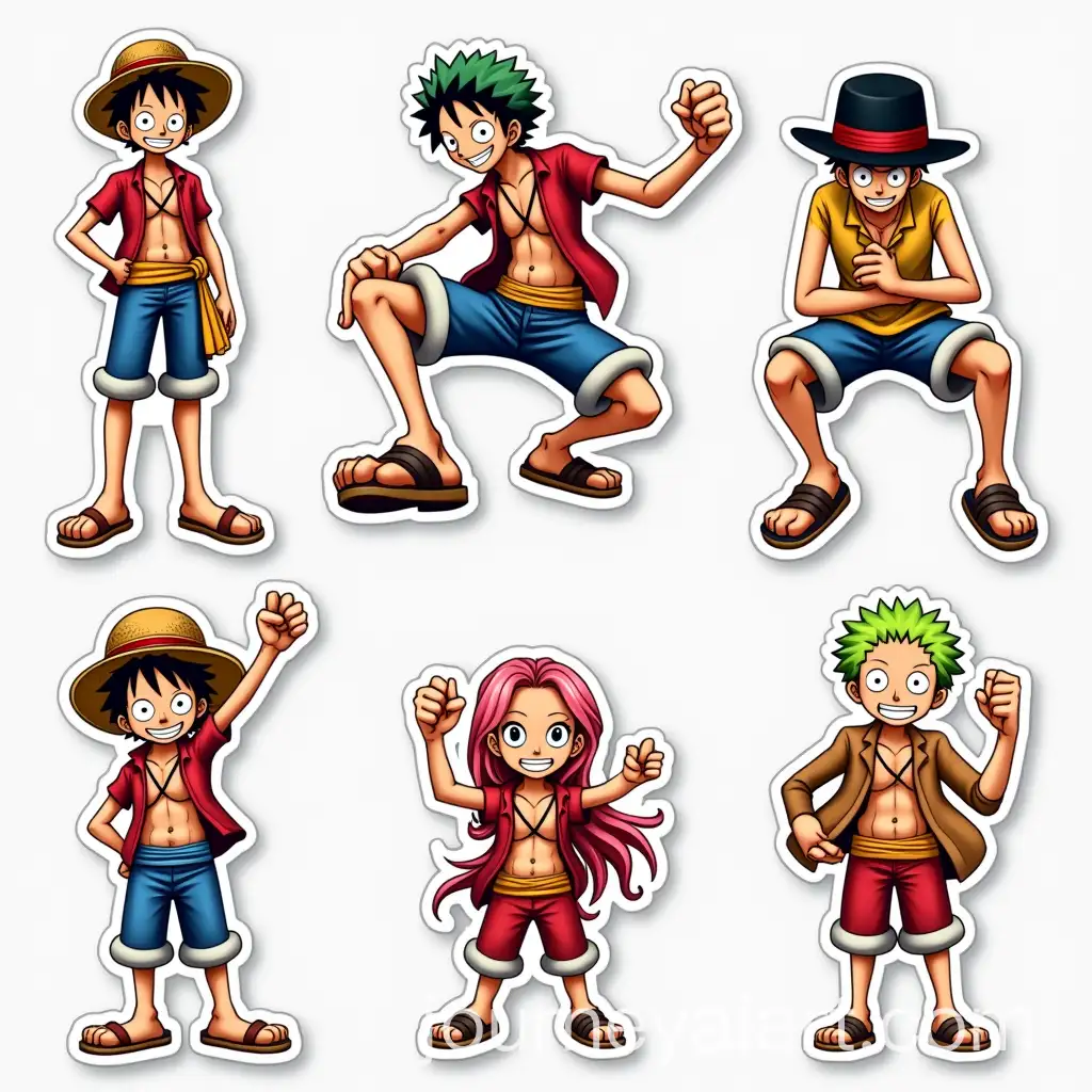 Iconic-Crew-Members-in-Action-Luffy-Zoro-and-Nami-Stickers