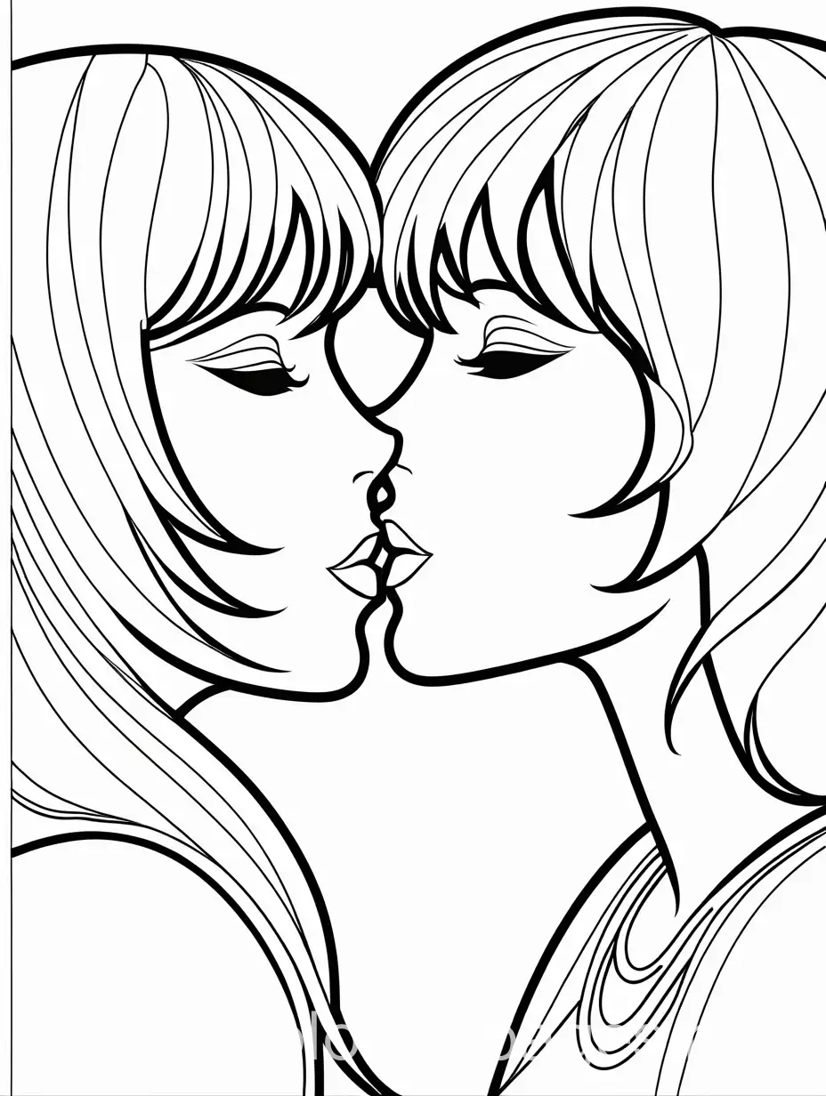 Simple-Black-and-White-Kiss-Coloring-Page-for-Kids