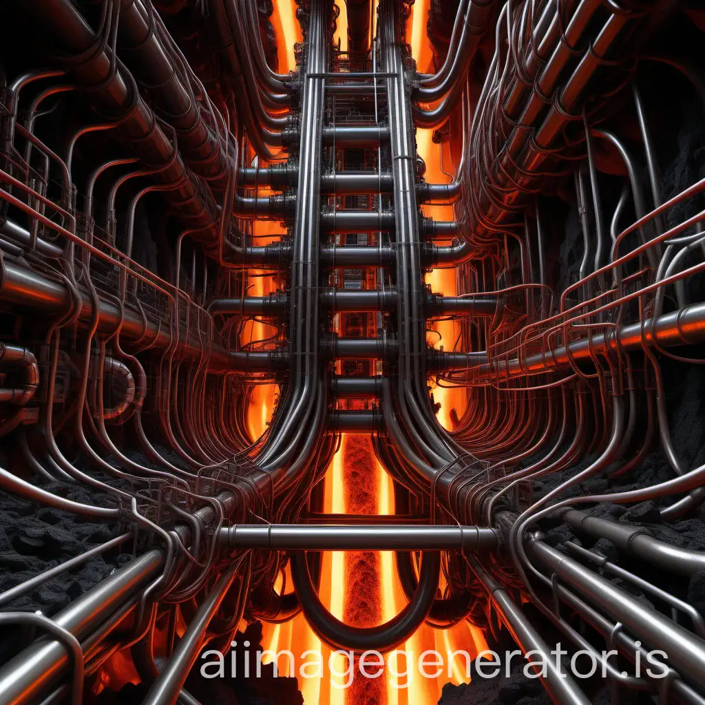 Complex-Machine-Surrounded-by-Molten-Lava-and-Wires