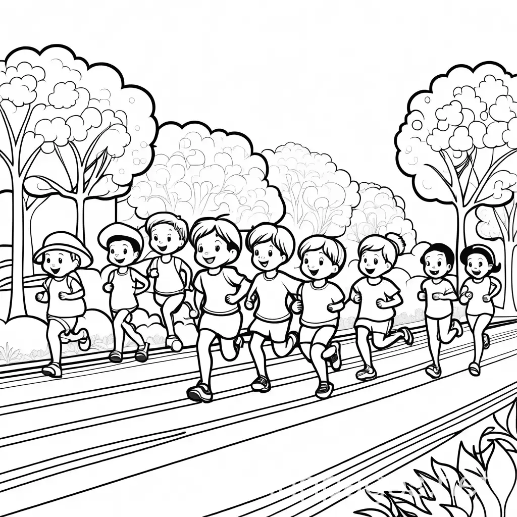 Children-Enjoying-a-Fun-Run-Event-on-a-Clear-Road