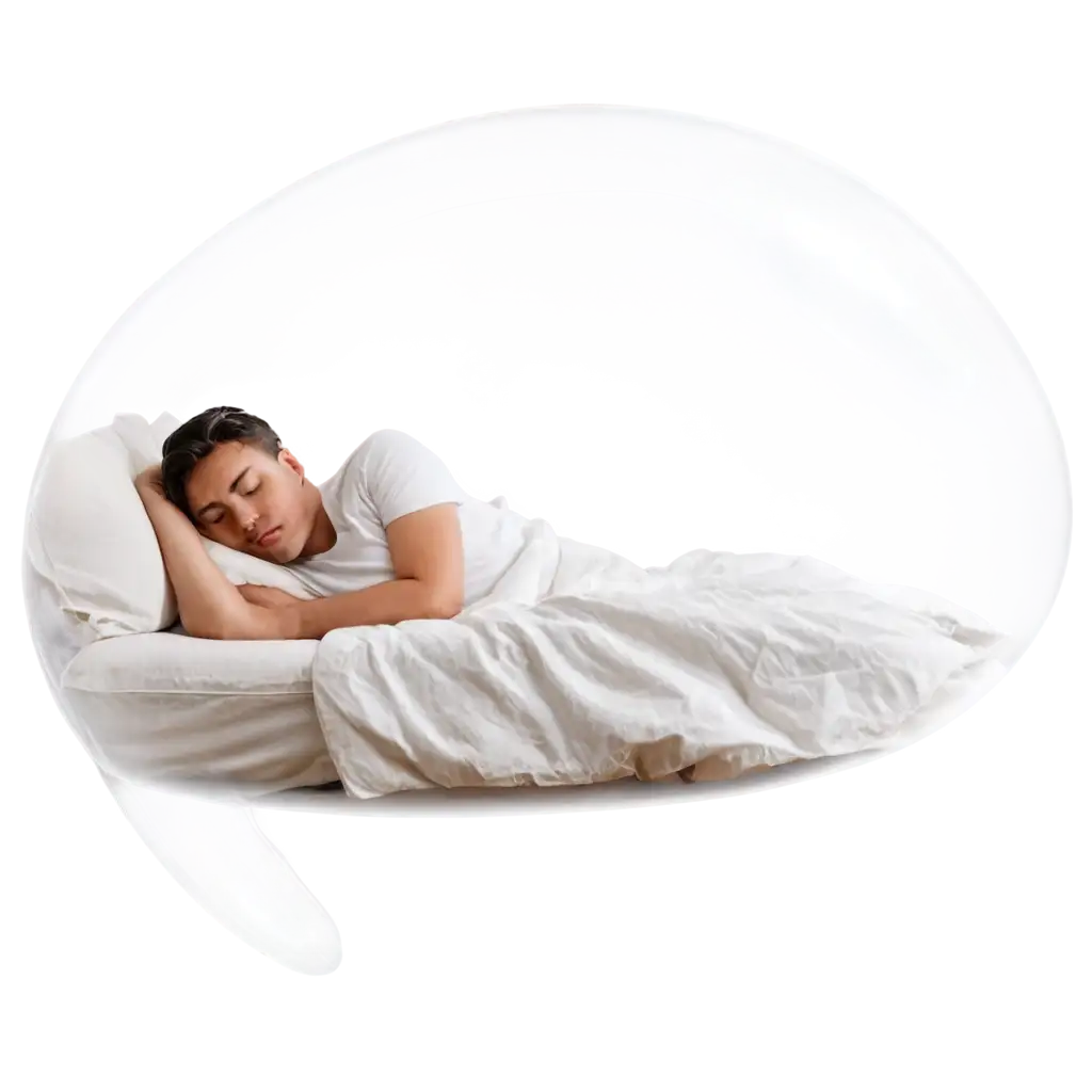 Person-Sleeping-on-Bed-with-Dream-Bubble-Image-HighQuality-PNG-for-Creative-and-Visual-Content