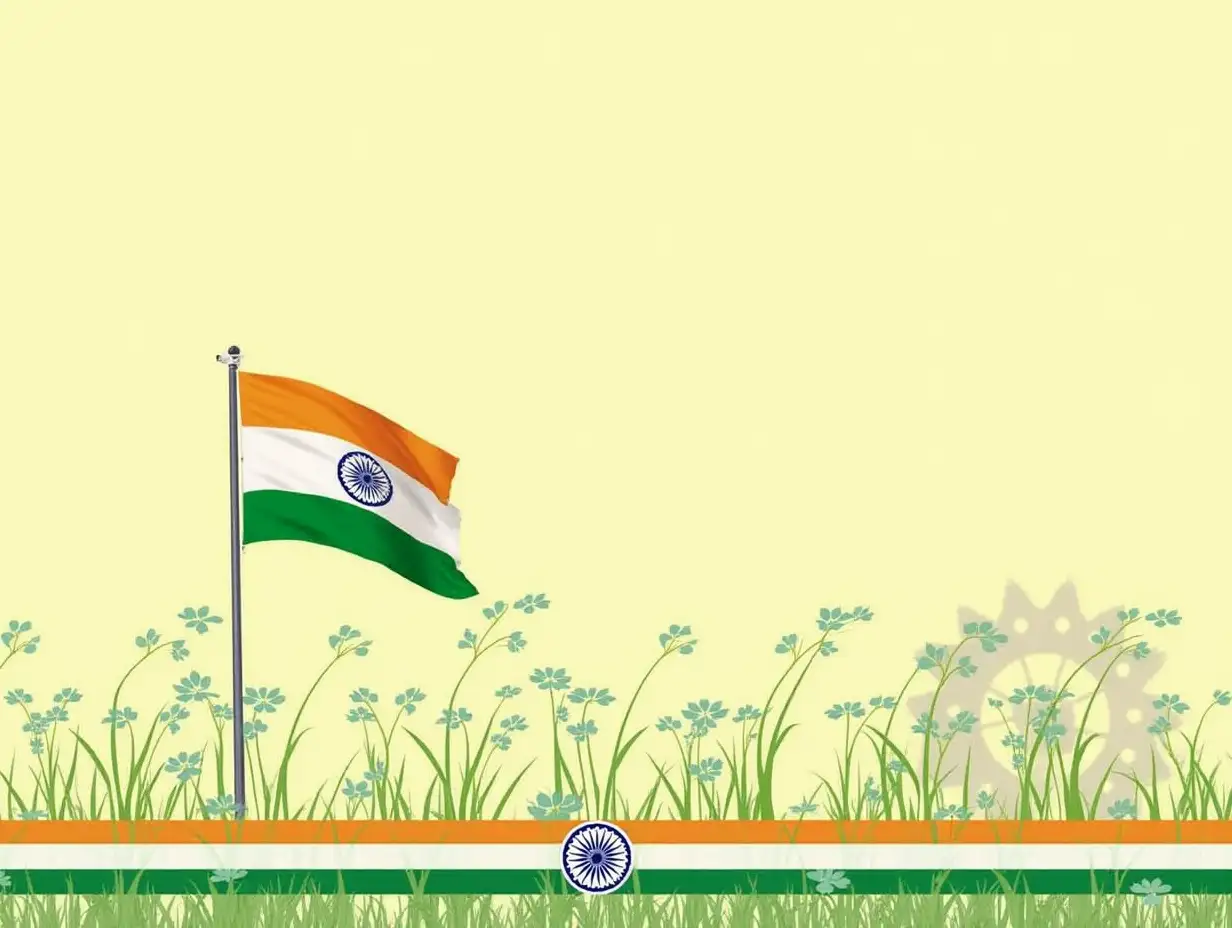 Republic day greetings image for blog and whatsapp. Landscape horizontal.