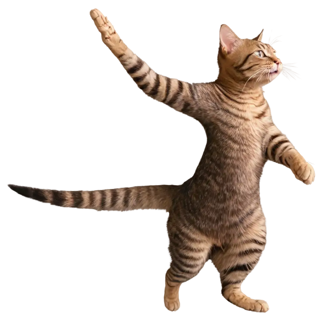 Exquisite-Dancing-Cat-PNG-Captivating-Feline-Grace-in-HighQuality-Image-Format