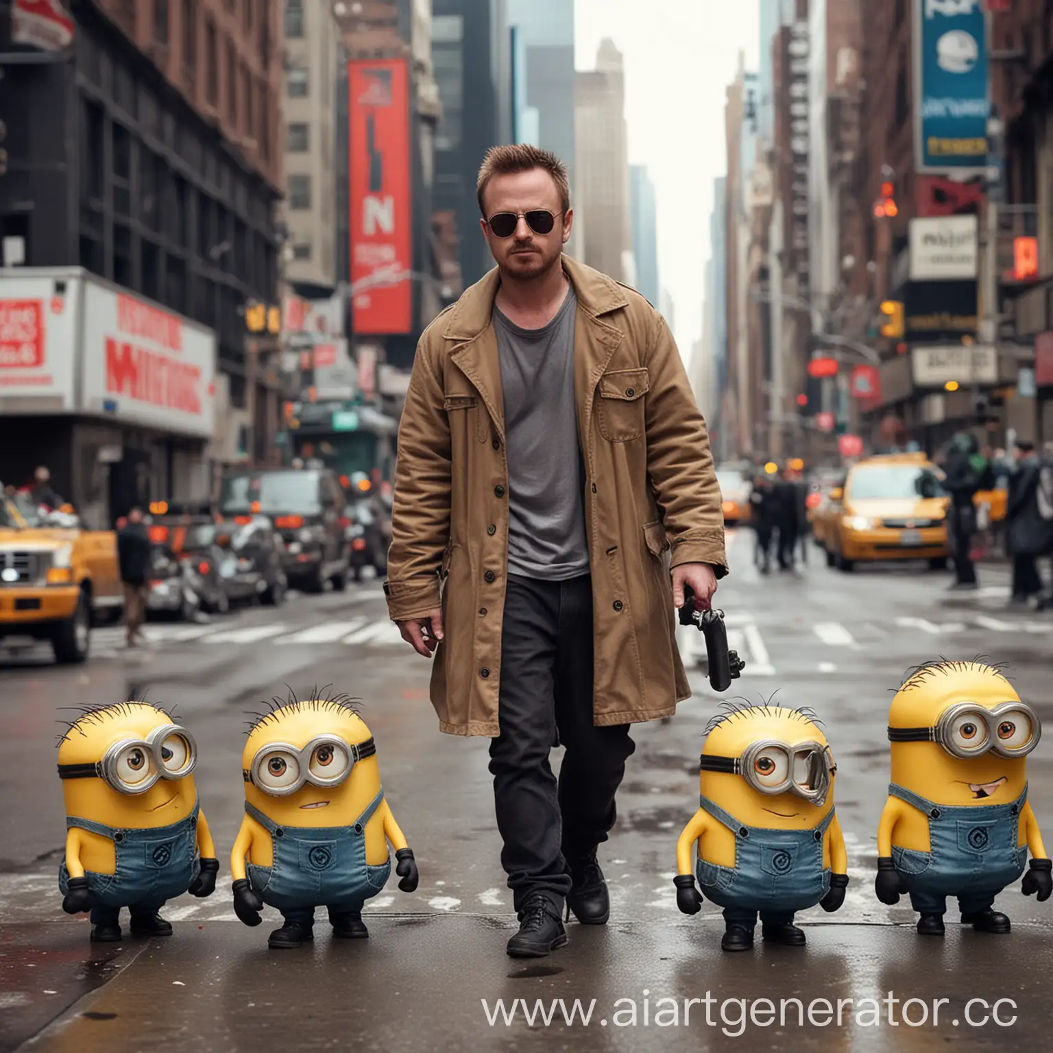 Dynamic-Duo-Jesse-Pinkman-and-Minions-Explore-New-York-City