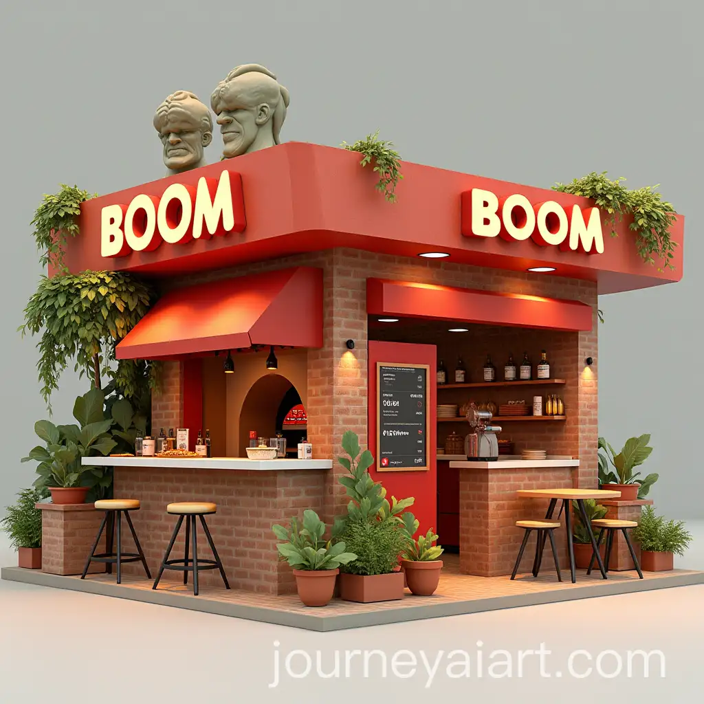 Youthful-Pizza-Kiosk-Design-Featuring-Pizza-Oven-Display